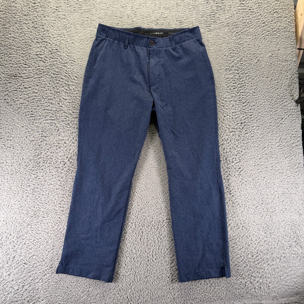 Under Armour Pant Mens 34x28 Blue Golf Straight Leg Performance Sports Athletic